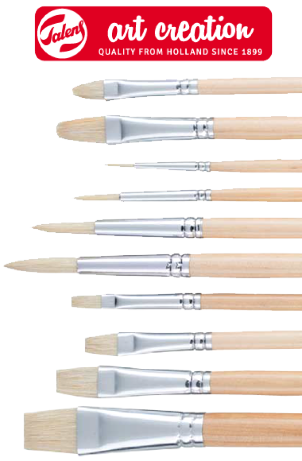 ArtCreationsa természetes szálú ecsetek - 10 db (ecsetkészlet)