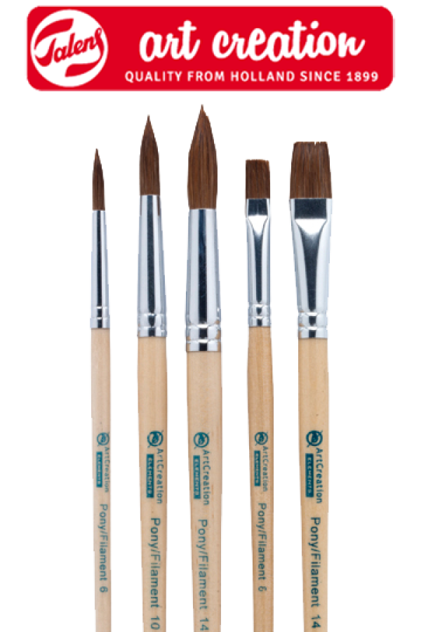 ArtCreation ecsetek akvarelhez - 5 részes készlet (ecsetkészlet)