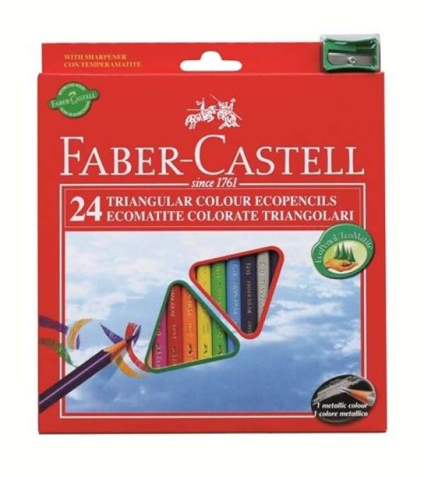 ECO Triangular standard szinesceruza készlet - 24 szín (Faber Castel -)