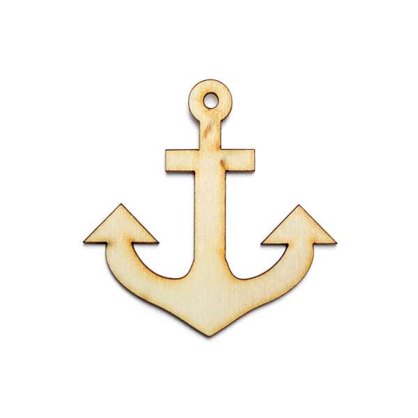 Lógó fa dísz dekoupagera - Horgony (fa termékek decoupagera)