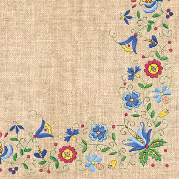 Decoupage szalvéta - Kashubian Folk 4 - 1db (folk decoupage szalvéta)