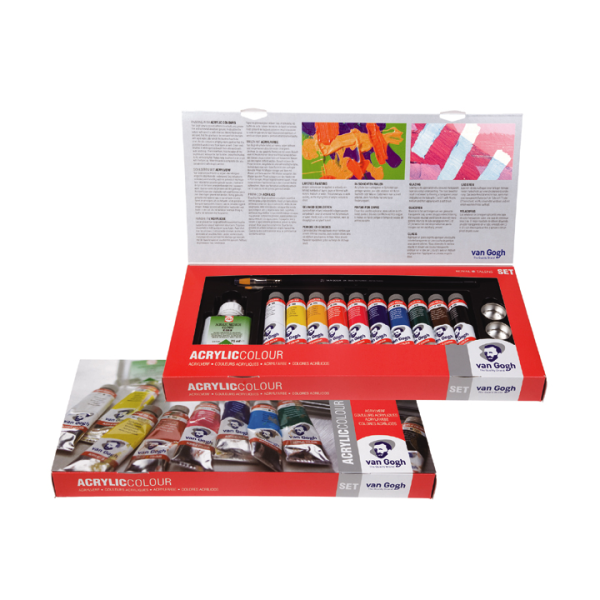 Akrilfesték készlet Van Gogh Combiset 10x40 ml + kiegészítőkkel