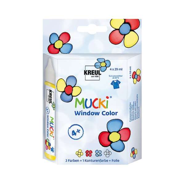 Üvegfesték készlet MUCKI 4 x 29 ml (üvegfestékek Mucki Kreul)