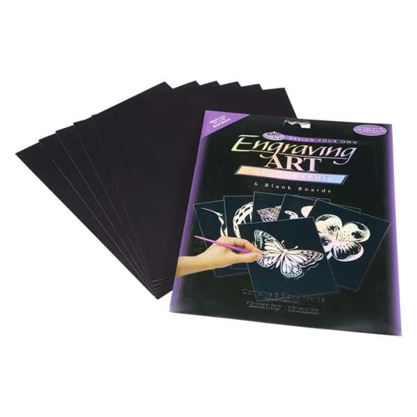 Kreatív engraving szett [gravírozás] - 6 x holografikus lap (kreatív)