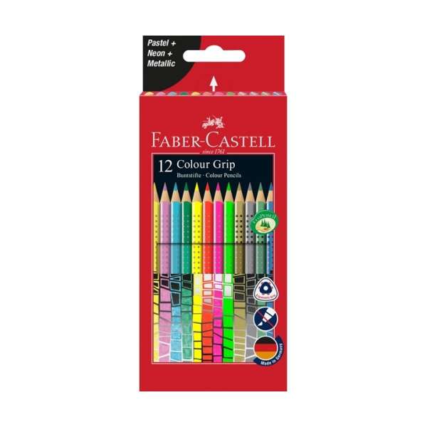 Szines ceruzák Grip Pastel / Neon / Metallic Set 12 színes (szines)