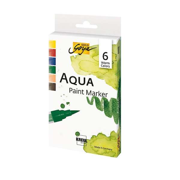 Akvarell marker szett Aqua Solo Goya Warm Colors / 6 db (Akvarell marker)