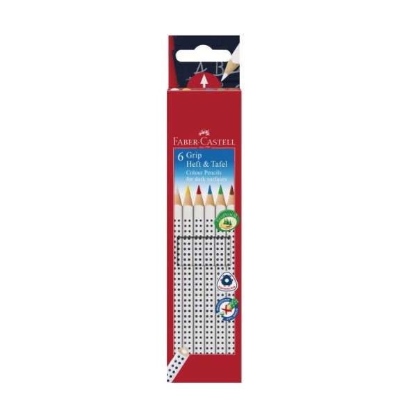 Színes ceruzák Grip sötét felületre / 6 db (Színes ceruzák Faber-Castell)