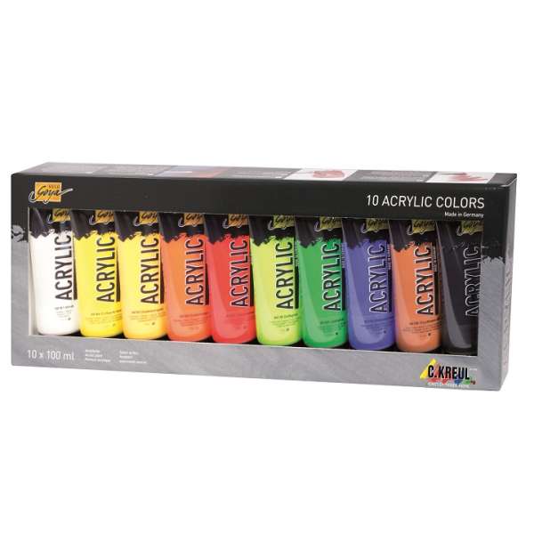 Akrilfestékek Solo Goya / szett 10 x 100 ml (Akrilfestékek Kreul)