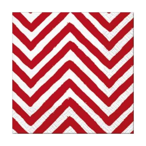 Decoupage szalvéta - Big Chevron Red - 1 db (decoupage szalvéta)