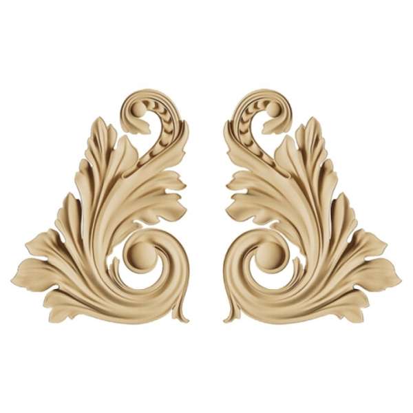 Rugalmas fa 8 x 6 x 0.8 cm / 2 db (Formázható fa ornamentum)