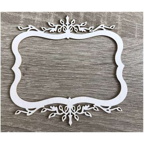 Fa díszítőelem - keret - 1 db (Fa díszítőelem)