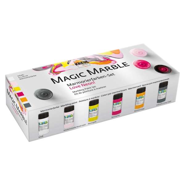Festék készlet márványozásra Kreul Magic Marble Neon  6x20 ml (kreatív)