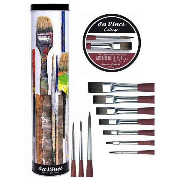Ajándék ecsetkészlet da Vinci College (ecsetkészlet ajándék dobozban -)