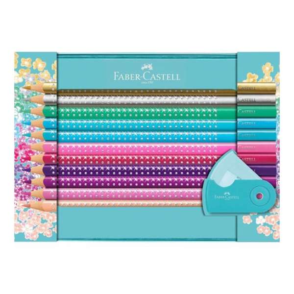 Faber-Castell Sparkle színes ceruzák/ajándék szett (Háromszög alakú)
