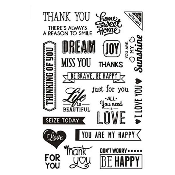 Transzparens pecsételők - Angol frázisok (szilikon pecsétek)