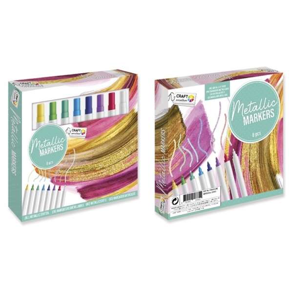 Metalikus filctollak Craft Sensations - szett 8 db (metalikus markerek)