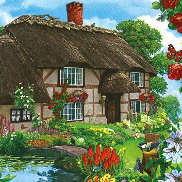 Decoupage szalvéták Countryfield Cottage - 1 db (decoupage szalvéták)