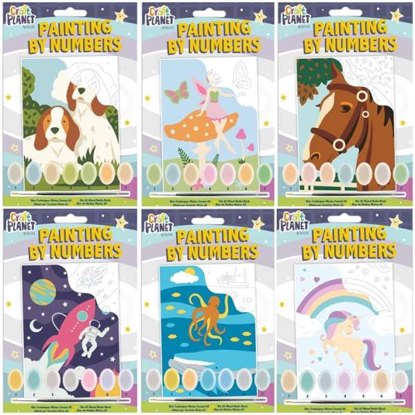 Festés számok szerint gyerekeknek Craft Planet | különöző motívumok