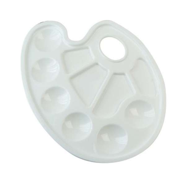 Műanyag festőpaletta - ovális (művészpaletták)