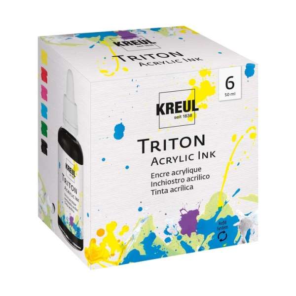 Akril tinta KREUL 50 ml - készlet 6 db (akril tinta Triton)
