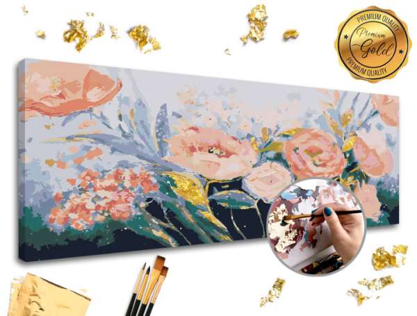 Festés számok szerint PREMIUM GOLD  Rózsakert (kifestő szett számok)