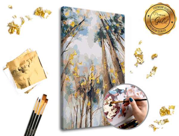 Festés számok szerint PREMIUM GOLD  A fák között (kifestő szett számok)