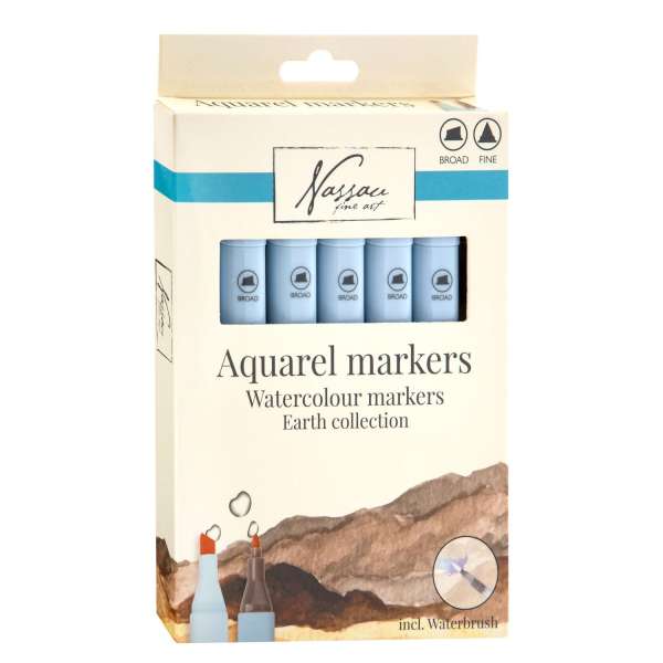 Akvarell marker készlet Nassau Earth Collection - 7 darabos (6 x)