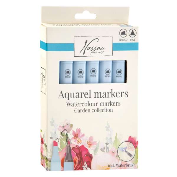 Akvarell marker készlet Nassau Garden Collection - 7 darabos (6 x)