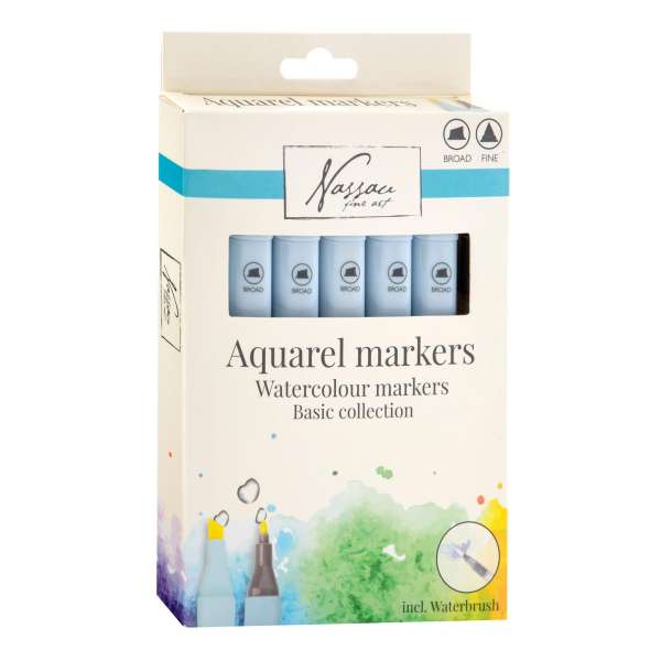 Akvarell marker készlet Nassau Basic Collection - 7 darabos (6 x)