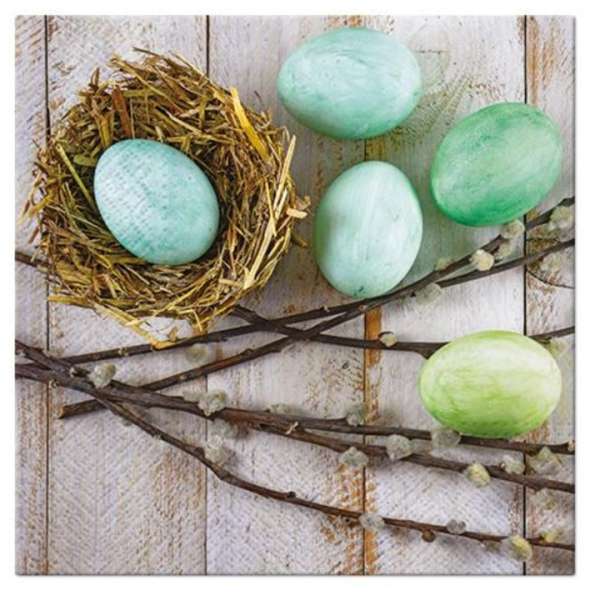 Decoupage szalvéták Eggs Nest - 1db (húsvéti decoupage szalvéták)