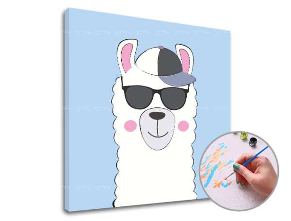 Festés számok szerint LAMA OKULIARS LAMA-val | alacsony nehézség