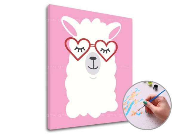 Festés szám szerint ZAMILOVANÁ LAMA | alacsony nehézség (ARTMIE festék a)