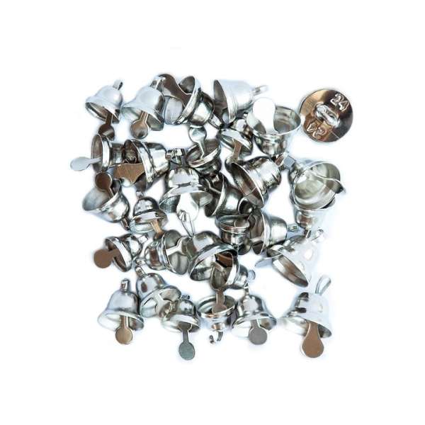 Dekorációs csengő ezüst 30 darab (karácsonyi dekoráció)