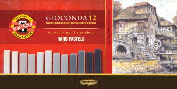 8122G Olajpasztell GIOCONDA HARD 12db. 7x7mm. szürke árnyalatok