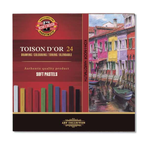 8584 Száraz pasztell 7x7. 24db TOISON DOR. SOFT (porpasztell kréták)