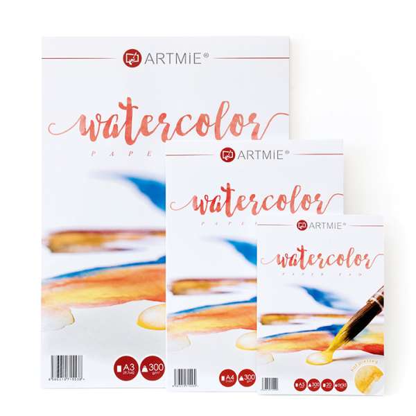Akvarell blokk ARTMIE hot press 20 lab | különböző formátumok (Művész)