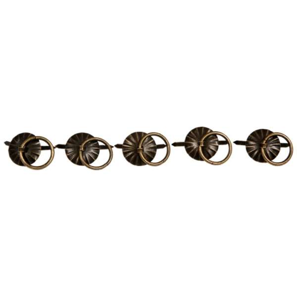 Mini fém fogantyú - gyűrűk / 5db (fém komponensek decoupagehoz -)