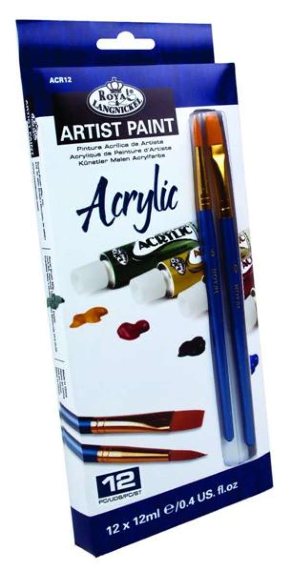 Akrilfestékek ARTIST Paint 12x12ml  (festőszett Royal & Langnickel )