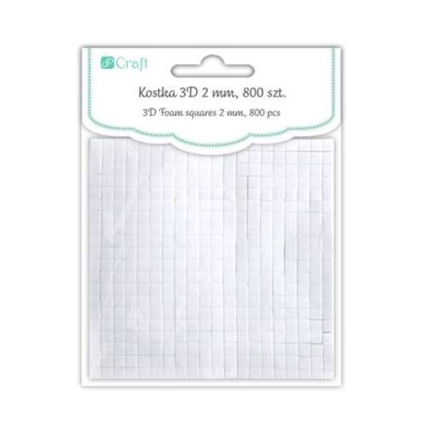 3D Kétoldalú öntapadó négyszögök 2 mm / 800 db (scrapbooking kellékek)