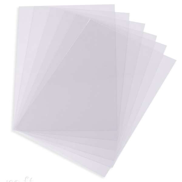 Zsugorodó fólia transzparens / 6db (scrapbooking kiegészítők)