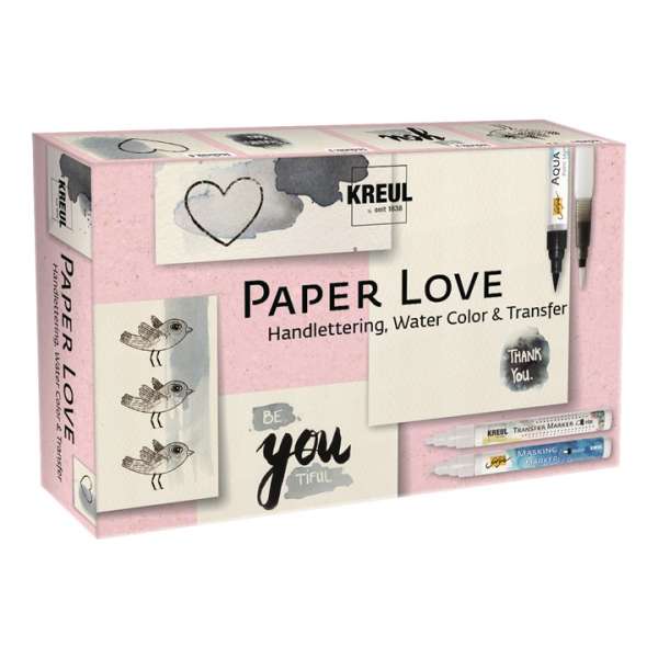 Hand lettering papírkészlet Paper Love KREUL - 6 részes (kalligráfikus)