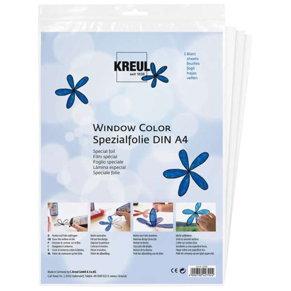 Fóliák üvegfestékekhez - 3 lap A4 (tartozékok üvegfestékhez)