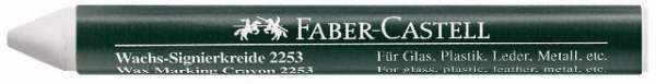 Paszellceruza 2253W üvegre. műanyagra. bőrre. fémre / fehér (Faber)
