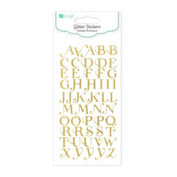 Csillogós matricák nagy ábécé / 50 db (scrapbooking tartozékok)