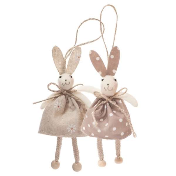 Akasztós nyuszi - szett 2 db (húsvéti dekoráció)