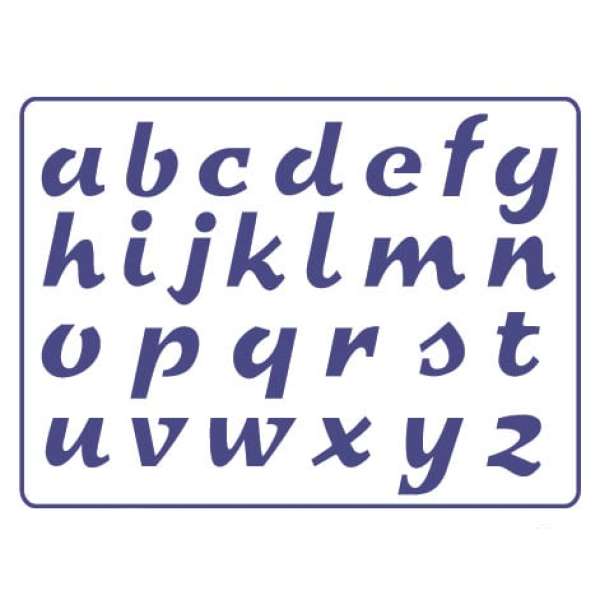 Sablon PENTART A5 -  Kis betűk S25 (kreatív kellék)