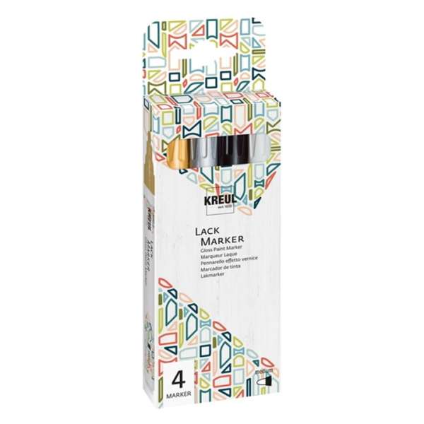 Fényes lakkmarker készlet Kreul 4 db (lakkfilc)