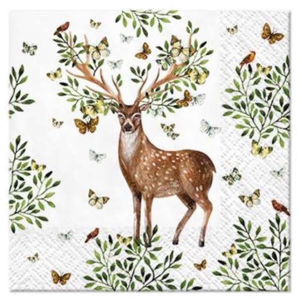 Decoupage szalvéták cocktail Forest Antlers - 1 db (decoupage szalvéták)