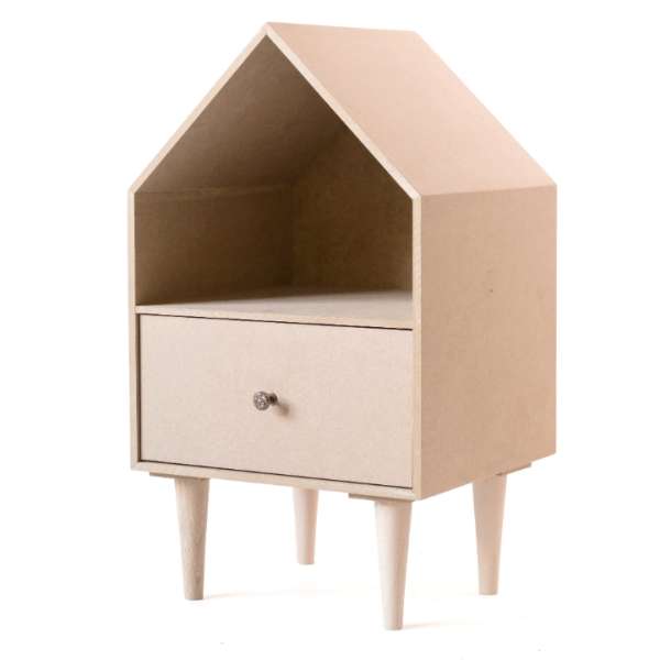 Éjjeliszekrény dekorációs célra (farostlemez bútor)