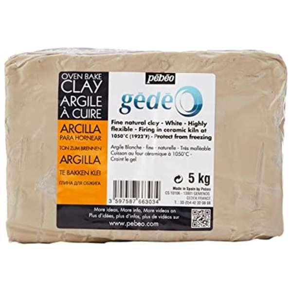 Fehér modellező gyurma égetéshez Pebeo 5 kg (Tüzelési modellező vegyület)